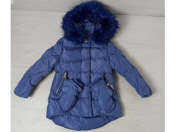 Куртка для дівчинки зима синя (754)